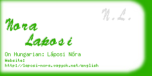 nora laposi business card